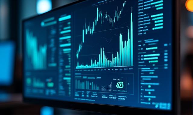 Financial data dashboard visualization showing automated reporting speed