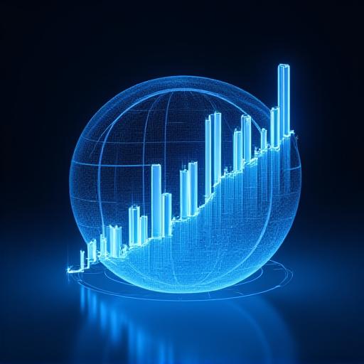 Graphic showing predictive market trends and forecasting